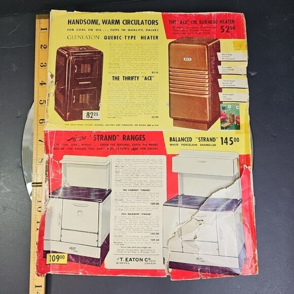 1953-1954 Eaton’s Fall And Winter Catalogue Some Rips Read OVERSIZED BOOK! - Picture 7 of 16